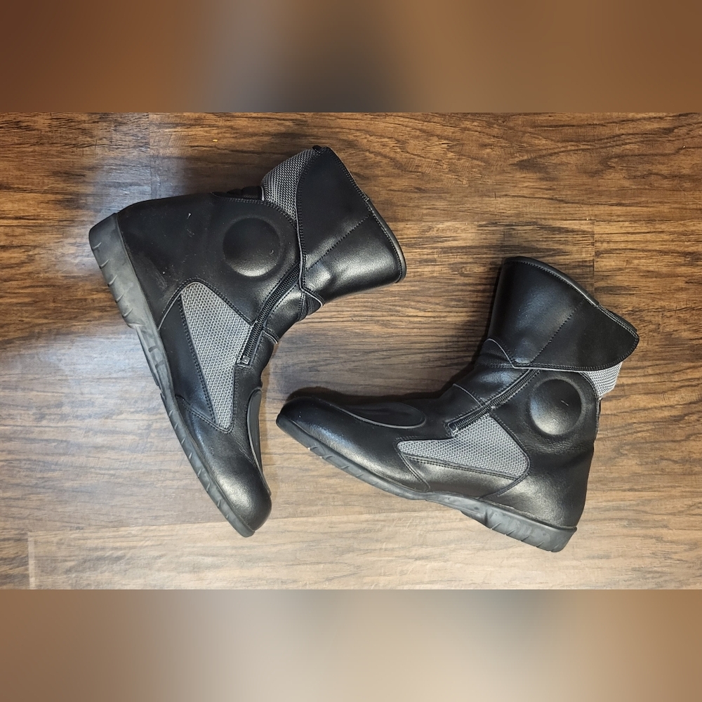 BMW Motorrad AirFlow 2 Black Motorcycle Leather Riding Boots Size 47 Moto